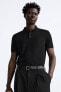 VISCOSE BLEND KNIT POLO SHIRT