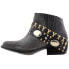 Фото #7 товара Circle G by Corral Studded Round Toe Cowboy Booties Womens Black Casual Boots Q5