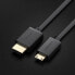 Kabel przewód przejściówka HDMI - mini HDMI 2.0v 4K 60Hz 30AWG 1.5m czarny