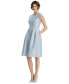 Фото #1 товара Womens Cap Sleeve Pleated Cocktail Dress with Pockets