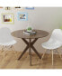 Фото #3 товара 36 Inch Round Wood Dining Table with Intersecting Pedestal Base