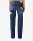 ფოტო #2 პროდუქტის Women's Ricki Straight Jeans with Patches