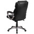 Фото #2 товара Mid-Back Black Leather Executive Swivel Chair With Padded Arms