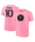 Фото #1 товара Men's Lionel Messi Pink Inter Miami CF Authentic Stack Name Number T-Shirt