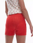 Topshop pointelle knicker short in red Красный, S - EU 36-38 - фото #4