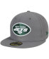 ფოტო #1 პროდუქტის Men's Graphite New York Jets Storm 59FIFTY Fitted Hat