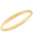 ფოტო #1 პროდუქტის Textured Bangle Bracelet in 10k Gold, White Gold and Rose Gold