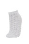 Kadın 3'lü Pamuklu Patik Çorap Y6649azns