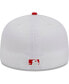 ფოტო #5 პროდუქტის Men's White, Red Los Angeles Dodgers Optic 59FIFTY Fitted Hat
