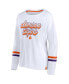 Фото #2 товара Women's White Clemson Tigers Retro Power Striped Long Sleeve T-shirt