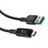 Фото #3 товара Kabel przewód USB-A - USB-C 60W z wyświetlaczem 1.2m czarny