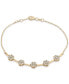 ფოტო #1 პროდუქტის Diamond Flower Cluster Link Bracelet (1/2 ct. t.w.) in 10k Gold, Created for Macy's