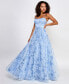 Фото #1 товара Juniors' Sequin-And-Lace Strappy Ball Gown, Created for Macy's