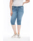 Фото #1 товара Plus Size Mid Rise Crop Jeans