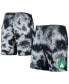 ფოტო #1 პროდუქტის Men's Black Boston Celtics Fleece Tie-Dye Shorts