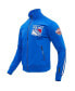 ფოტო #2 პროდუქტის Men's Blue New York Rangers Classic Chenille Full-Zip Track Jacket