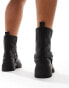 Фото #4 товара ALDO Harlly Flat Biker Ankle boot in Black