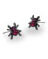 Фото #2 товара Faux Stone Spider Stud Earrings