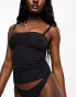 Dorina wireless light padded mesh shaping camisole with removable straps in black