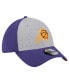 Фото #3 товара Men's Heather Gray/Purple Phoenix Suns Two-Tone 39THIRTY Flex Hat