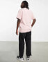 Фото #3 товара Topman – Oversize-T-Shirt in verwaschenem Rosa mit geripptem Einsatz