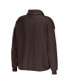 ფოტო #2 პროდუქტის Women's Brown Cleveland Browns Logo Stripe Half-Zip Top