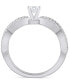 ფოტო #3 პროდუქტის Diamond Oval Twist Shank Engagement Ring (5/8 ct. t.w.) in 14k Gold
