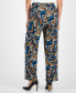 Фото #2 товара Petite Printed Pull-On Wide-Leg Pants