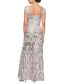 ფოტო #2 პროდუქტის Petite Sequined Embroidered Gown