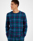 Фото #2 товара Men's 2-Pc. Plaid Knit Cotton Family Holiday Pajamas, Created for Macy's