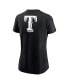 ფოტო #2 პროდუქტის Women's Black Texas Rangers Over Shoulder T-shirt