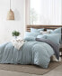 Фото #1 товара Ultra Soft Valatie Cotton Garment Washed Dyed Reversible 3 Piece Duvet Cover Set, California King