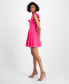 Фото #4 товара Juniors' Ruffle-Shoulder Fit & Flare Dress