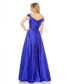 Фото #2 товара Women's Embellished Cap Sleeve V Neck A Line Gown