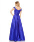 Women's Embellished Cap Sleeve V Neck A Line Gown