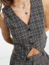 Фото #3 товара Only tailored waistcoat co-ord in grey check