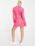 Фото #7 товара Miss Selfridge cut out tailored dress in pink