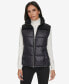 Women's Velvet Trim Puffer Vest