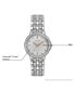 ფოტო #5 პროდუქტის Women's Eco-Drive Crystal Accent Stainless Steel Bracelet Watch 28mm EW2340-58A