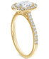 ფოტო #3 პროდუქტის Diamond Oval Halo Engagement Ring (1 ct. t.w.) in 14k Gold