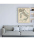 Фото #3 товара Johnston Johnstons Map of Italy Canvas Art - 19.5" x 26"