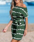 Фото #2 товара Women's Striped Short Sleeve Jersey Cover Up Dress