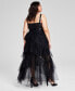 Plus Size Sequin Tiered Mesh Gown, Created for Macy's