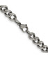 ფოტო #3 პროდუქტის Stainless Steel Oxidized7.5mm Curb Chain Necklace