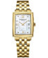ფოტო #1 პროდუქტის Women's Swiss Toccata Diamond Accent Gold PVD Stainless Steel Bracelet Watch 25x34mm