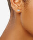 ფოტო #2 პროდუქტის Diamond Heart Halo Cluster Stud Earrings (1 ct. t.w.) in 14k White Gold