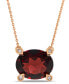 Фото #1 товара Macy's garnet (3 ct. t.w.) and Diamond Accent 17" Necklace in 10k Rose Gold