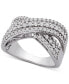 ფოტო #1 პროდუქტის Diamond Crossover Statement Ring (1 ct. t.w.) in Sterling Silver