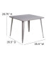 Adana 35.5" Square Metal Dining Table For Indoor And Outdoor Use