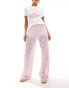 Фото #1 товара ASOS DESIGN low rise sheer lace trousers in baby pink